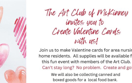 The Art Club of McKinney Cards and Cans event
