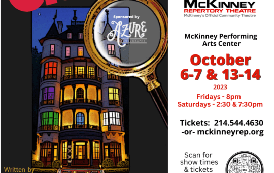"Clue" McKinney Repertory Theatre advertisement