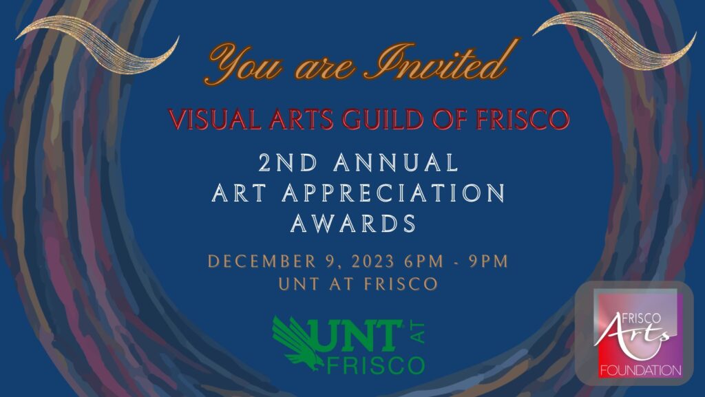 Visual Arts Guild of Frisco (VAGF) Art Appreciation Award Dinner Flyer